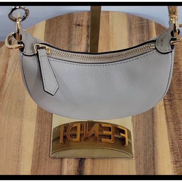 Fendi Cream and Gold Hobo Bag